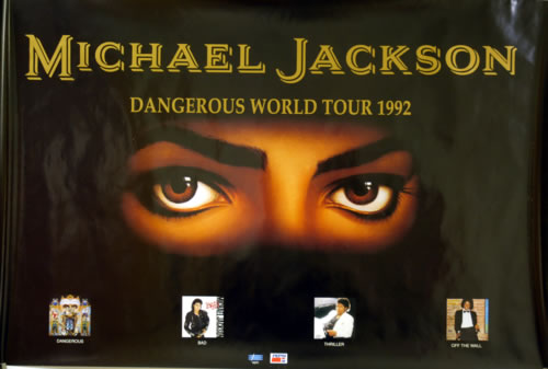 Michael Jackson Dangerous World Tour 1992 UK Promo poster (624462)